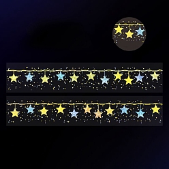 Разноцветный Лента для животных, звезда, золотой металл обвитыми, красочный, 30 мм