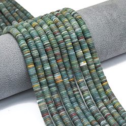 (RRHB277) Кристалл на подкладке из медово-бежевого цвета Природного индийского агата бисер нитей, матовые, дисковые бусы, Heishi бусы, 6~6.5x1~1.5 мм, отверстие : 0.9 мм, около 242~244 шт / нитка, 15.16~15.35 дюйм (38.5~39 см)