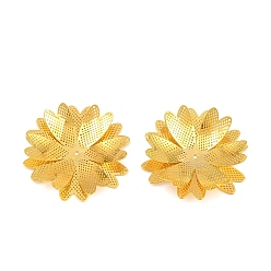 Golden Messing-Filigran-Cabochons, Blume, golden, 28x27x4.5 mm