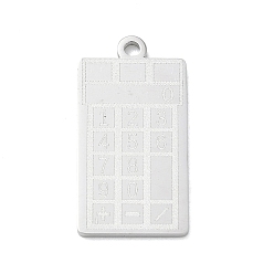 Stainless Steel Color 304 Stainless Steel Pendants, Calculator Charms, Polishing, Stainless Steel Color, 26x13.5x1.5mm, Hole: 1.9mm