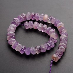 Amethyst Natürlichen Amethyst Perlen Stränge, facettiert, Rondell, 14~16x7~9 mm, Bohrung: 3~4 mm, ca. 47~54 Stk. / Strang, 15.3 Zoll