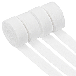 White 9M Cotton and Linen Ribbon, Garment Accessories, for Gift Wrapping, White, 3/4 inch(20mm)