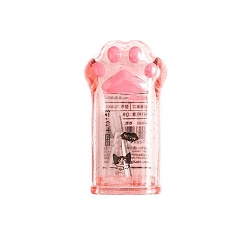 Pink Пластиковые точилки карандашей, печать кошачьей лапы, розовые, 5.5 см