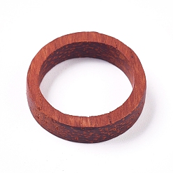 Дерево Незавершенная рама из сандалового дерева, для diy эпоксидной смолы, подвеска для украшений из смолы, ожерелья делает, кольцо / круг, 19.9x5 мм, внутренний диаметр: 13.5 мм