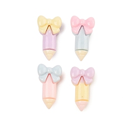 Pencil Непрозрачные кабошоны из смолы, разноцветные, карандаш, 15x8.5x6 мм