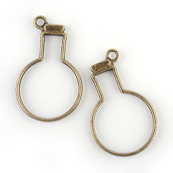 Античная Бронза Пластина из нержавеющей стали, для diy уф смолы, эпоксидная смола, Прессованные цветочные украшения, без кадмия, без никеля и без свинца, античная бронза, 41.5x25.5x3.5 мм, отверстие : 3 мм