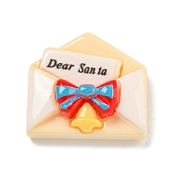 Envelope Рождественские кабошоны из непрозрачной смолы для декодирования, конверт, 21.5x23x8.5 мм