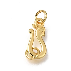 Golden Brass Hooks, with Jump Ring, Rack Plating, Golden, 14x6.5x1.4mm, Hole: 3mm/4mm