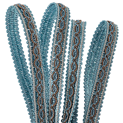 Светло-Синий Отделка полиэстеровой тесьмой, костюм в стиле бохо для украшения штор, голубой, 16x2 мм, около 15 м / карты