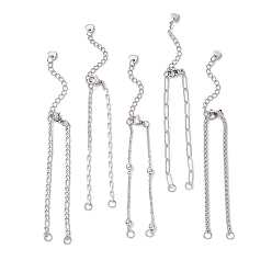 Нержавеющая Сталь Цвет 304 изготовление браслетов-цепочек из нержавеющей стали, не тускнеет, цвет нержавеющей стали, 5.91~6.18 дюйм (15~15.7 см)