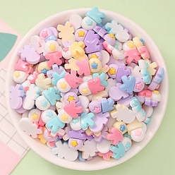 Letter Непрозрачные кабошоны из смолы, мультяшные кабошоны, для изготовления ювелирных изделий, буквы, 9.5x15x4 мм