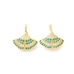 Настоящее золото 18K Латунный микро-паве кубический цирконий, без кадмия, без никеля и без свинца, для полуразрушенной бусины, лист, реальный 18 k позолоченный, 14x13.5x6 мм, отверстие : 3x1.5 мм, штифты : 0.5 мм