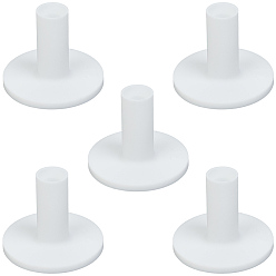 White 7Pcs Golf Rubber Tees Holder, Driving Range Golf Tee Training Practice Mat, White, 52x42mm