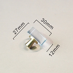 Clear Glass and Brass Cabinet Door Knobs, Kitchen Drawer Pulls Cabinet Handles, Flat Round, Clear, 30x27mm