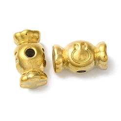 Золотой 304 из нержавеющей стали бусы, конфетка с кроликом, золотые, 10x18x10 мм, отверстие : 3 мм