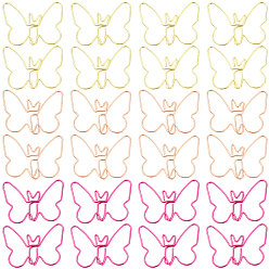 (52) Непрозрачная лаванда 60 шт 3 цвета железные скрепки, скрепки-бабочки, забавные закладки маркировочные клипы, разноцветные, 26x36.5x1.5 мм, 20 шт / цвет