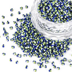 Pale Green 12/0 Glass Seed Beads, Opaque Colours Seep, Pale Green, 2mm, hole: 0.8mm