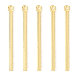 Real 18K Gold Plated SHEGRACE Brass Pendants, Bar, Cadmium Free & Nickel Free & Lead Free, Long-Lasting Plated, Real 18K Gold Plated, 20x2x1mm, Hole: 0.9mm