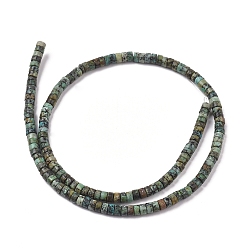 African Turquoise(Jasper) Natural African Turquoise(Jasper) Beads Strands, Flat Round/Disc, 4x2mm, Hole: 0.7mm, about 154pcs/strand, 15.43 inch(39.2cm)