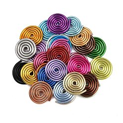 (52) Непрозрачная лаванда Алюминия бисера, спиральный вихрь, разноцветные, 26~27x24~25x2.5 мм
