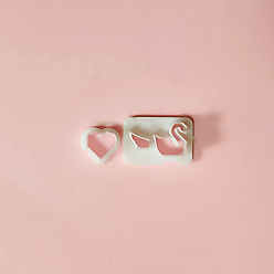 Сердце Пластиковые пластилиновые инструменты, резцы глины, инструменты моделирования, серый, сердце, 0.7~1.5x0.8~1.4 см