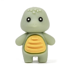 Темный Морско-зеленый Фокусные бусины из пищевого силикона черепахового цвета, DIY уход за ожерельем, темно-зеленый, 30x21x17 мм, отверстие : 3 мм