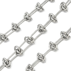 Нержавеющая Сталь Цвет 304 звенья узловой цепи из нержавеющей стали, несварные, цвет нержавеющей стали, 12.5x6.5x1.5 мм, 2 м / шт