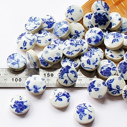 Средно-синий Мозаика из керамогранита, мозаика неправильной формы, для поделок из мозаики своими руками, рамы для картин, плоско-круглые, светло-синий, 15~60x5 мм, о 100 г / мешок