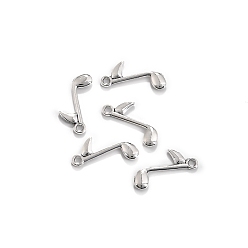 Античное Серебро Сплавочные подвески тибетского стиля, прелести музыкальных нот, античное серебро, 23x12.5 мм