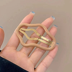 Сэнди Коричневый Заколки для волос в форме облака из железного сплава, аксессуары для волос в стиле эмали для девочек, песчаный коричневый, 67x42 мм