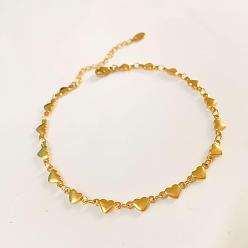 Сердце 316 ожерелья из хирургической нержавеющей стали, реальный 18 k позолоченный, сердце, 16.34 дюйм (41.5 см)