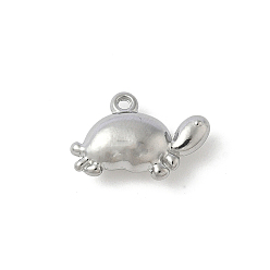 Нержавеющая Сталь Цвет 304 прелести нержавеющей стали, черепаховый шарм, анти-тускнение, цвет нержавеющей стали, 10.5x16x5 мм, отверстие : 1.2 мм