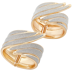Golden Alloy Napkin Rings, Napkin Holder Adornment, Restaurant Daily Accessaries, Golden, 33.5~56mm, Inner Diameter: 58.5x54mm