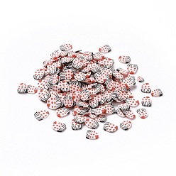 Red Handmade Polymer Clay Cabochons, Polymer Clay Slices for Resin Crafts & DIY Projects, Nuggets, Red, 4~6x4~5x0.8mm, about 57124pcs/1000g