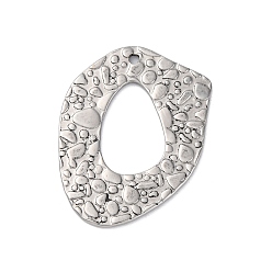 Античное Серебро 304 подвески из нержавеющей стали, , шарм неправильной овальной формы, античное серебро, 32.5x24x1 мм, отверстие : 1.5 мм