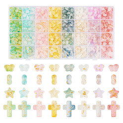 (52) Непрозрачная лаванда 760 шт. 32 стили градиентных цветов прозрачные акриловые бусины, разнообразные, разноцветные, 5.5~16x10~12.5x3.5~6.5 мм, отверстие : 1.5~2.5 мм