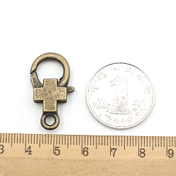 Cross Тибетском стиле сплава омаров коготь застежками, античная бронза, крестик, 29x15 мм