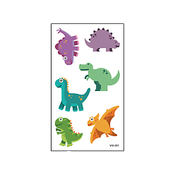 Dinosaur Съемные временные водостойкие татуировки, бумажные наклейки на тему животных, рисунок динозавра, 10.5x6 см