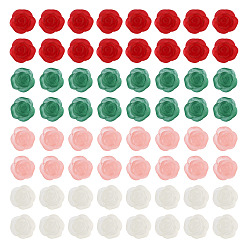 (52) Непрозрачная лаванда 120шт. 4 цвета матовые прозрачные смоляные кабошоны, роза, разноцветные, 15.5x16x7.5 мм, 30 шт / цвет