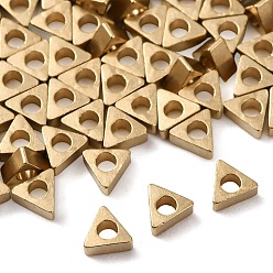 Без Покрытия Spacer бисер латунные, треугольные, сырой (без покрытия), 3x3x1.5 мм, отверстие : 1.2 мм