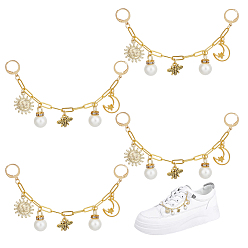 Золотой 4шт. латунные цепочки для скрепок цепи для удлинителей сумок, с подвеской и застежками из сплава, аксессуары для замены сумок, золотые, 130 мм