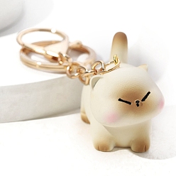 Античный Белый Брелки из смолы, украшения для сумок и кошельков, форма сиамской кошки, старинный белый, 2.5x3.5 см