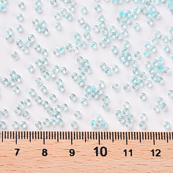 Medium Turquoise 11/0 Grade A Round Glass Seed Beads, Transparent Inside Colours, Medium Turquoise, 2.3x1.5mm, Hole: 1mm, about 48500pcs/pound