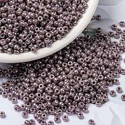 (RR437) Opaque Mauve Luster MIYUKI Round Rocailles Beads, Japanese Seed Beads, (RR437) Opaque Mauve Luster, 8/0, 3mm, Hole: 1mm, about 422~455pcs/bottle, 10g/bottle