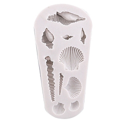Shell Shape Пищевые морские животные, силиконовые формы для помадки своими руками, формы для литья смолы, для шоколада, изготовление конфет, формы раковины, 121x60x12 мм