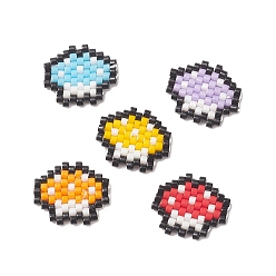 Mixed Color Handmade MIYUKI Japanese Seed Beads, Loom Pattern, Mushroom, Mixed Color, 12x14x1.5mm