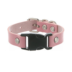 Pink Браслеты из искусственной кожи, сплава и пластика для мужчин и женщин, платина, розовые, 9-7/8 дюйм (25 см)