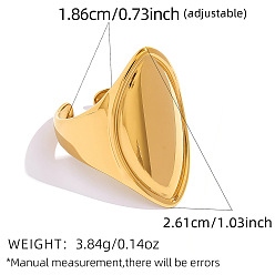 Doré  304 anneaux ouverts pour manchettes en acier inoxydable, oeil de cheval, or, diamètre intérieur: 18.6 mm