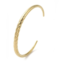 Золотой 304 открытые браслеты-манжеты из нержавеющей стали, украшения для женщин, золотые, внутренний диаметр: 2-1/2x2-1/8 дюйм (6.3x5.4 см)