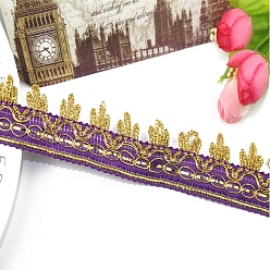 Dunkle Orchidee Polyesterband, Kleidungsornament, Vorhang Dekoration, dunkle Orchidee, 1 Zoll (25 mm), ungefähr 18yard/pc